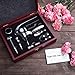 Kato Wine Opener Corkscrew Set, 9 Pieces Wine Bottle Screwpull Accessories Gift Kit, Wine Stoppers and Pourer, Foil Cutter and Extra Screws in Deluxe Red Box