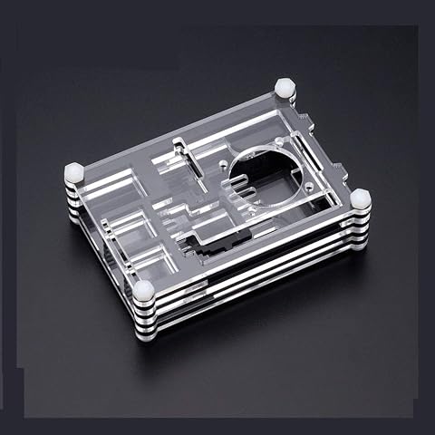 HUANRUOBAIHUO For Caliente Frambuesa Pi 3B + Caso 9 Capas Azul Negro Rojo Verde acrílico Caja de la Caja for Raspberry Pi Modelo B 3 Caso de Whosale Partes de la Impresora 3D (Color : Blue)