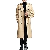Botten Men's Trench Coat - Long Jacket Overcoat-Oversized Casual Windbreaker