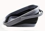 SAMMART 12L Collapsible Rectangular Handy Basket Grey Black view 3