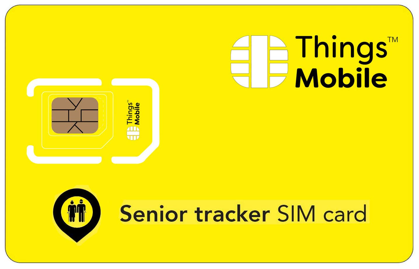 Senior GPS Tracker SIM Card - Things Mobile - with Global Coverage and Multi-Operator GSM/2G/3G/4G Network without Fixed Costs. 10€ Credit Included
