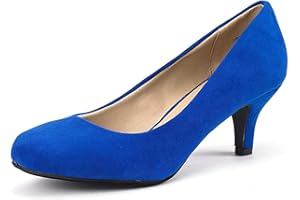 DREAM PAIRS Women's Luvly Bridal Wedding Party Low Heel Pump Shoes