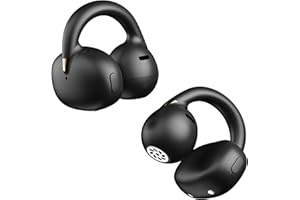 OHAYO Clip-On Earbuds - Open Ear Headphones: 6.5H Playtime, 4.7g Ultra-Light - 2025 Wireless Bluetooth 5.4, 12mm Dual Drivers, IPX6 Sweatproof