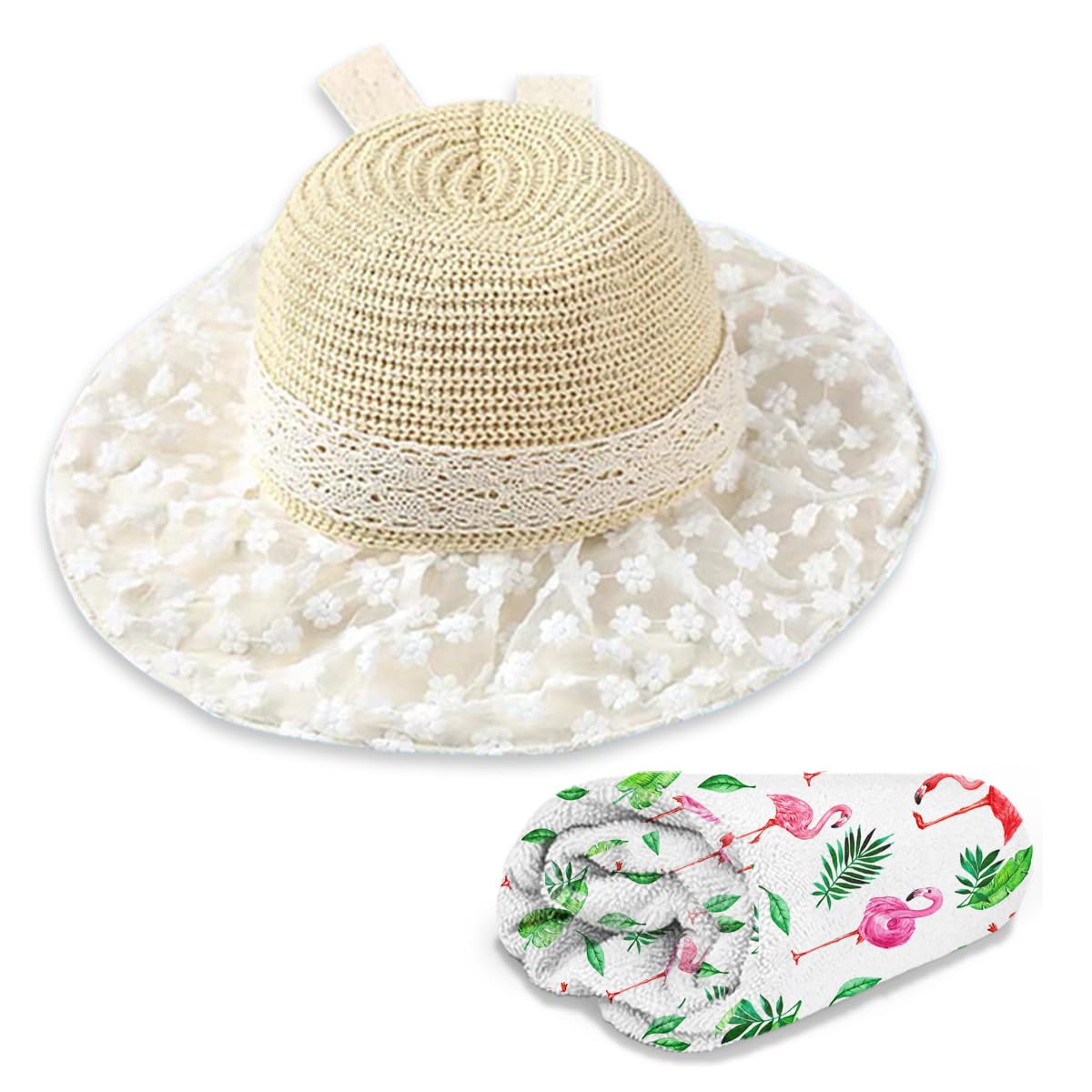 Photo 1 of [HAT MISSING] VYXVYX Tree Beach Towel Oversized and Sun Hats Set in Large Big Pool Towels Camping Swim Clearance Soft Towels Travel Essentials Accessories Quick Dry Tower for Woman Man Friend