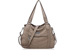 Angel Barcelo Roomy Fashion Hobo Womens Handbags Ladies Purse Satchel Shoulder Bags Tote Washed Leather Bag