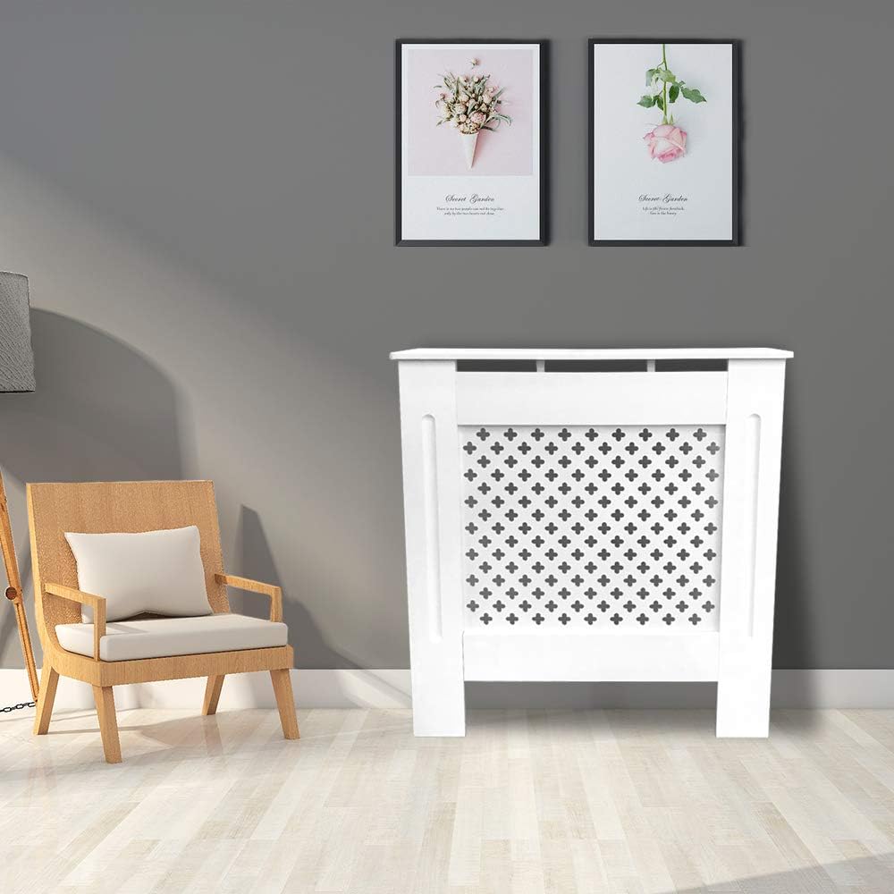 Greenbay Traditional Radiator Cover MDF White Painted Small