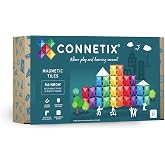 CONNETIX Magnetic Tiles Rainbow Rectangle Pack, 18 Pieces