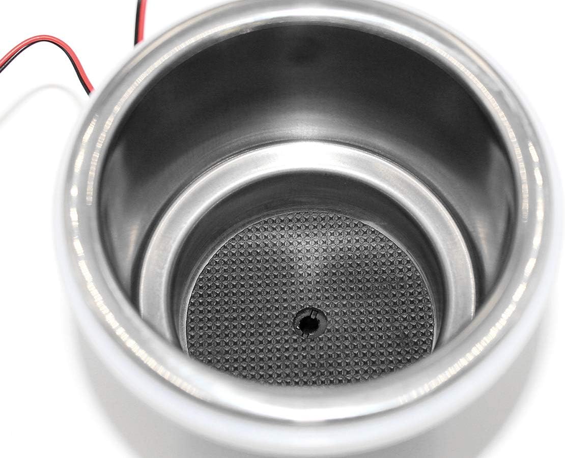 Blue, 1PCS GSZE Blue LED Light Ring Stainless Steel 12V Lighted Cup