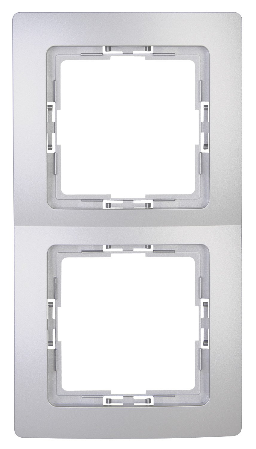 Kopp Paris 308520068 Double Cover Frame for Vertical and Horizontal Installation IP20 Silver
