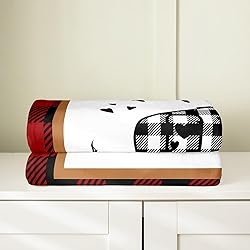 Camper Flannel Fleece Throw Blanket,Happy Camping