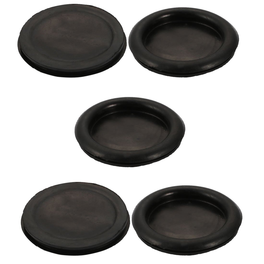 Sourcingmap 5pcs Wire Protective Grommets Black Rubber 70mm Dia Single Side Grommets