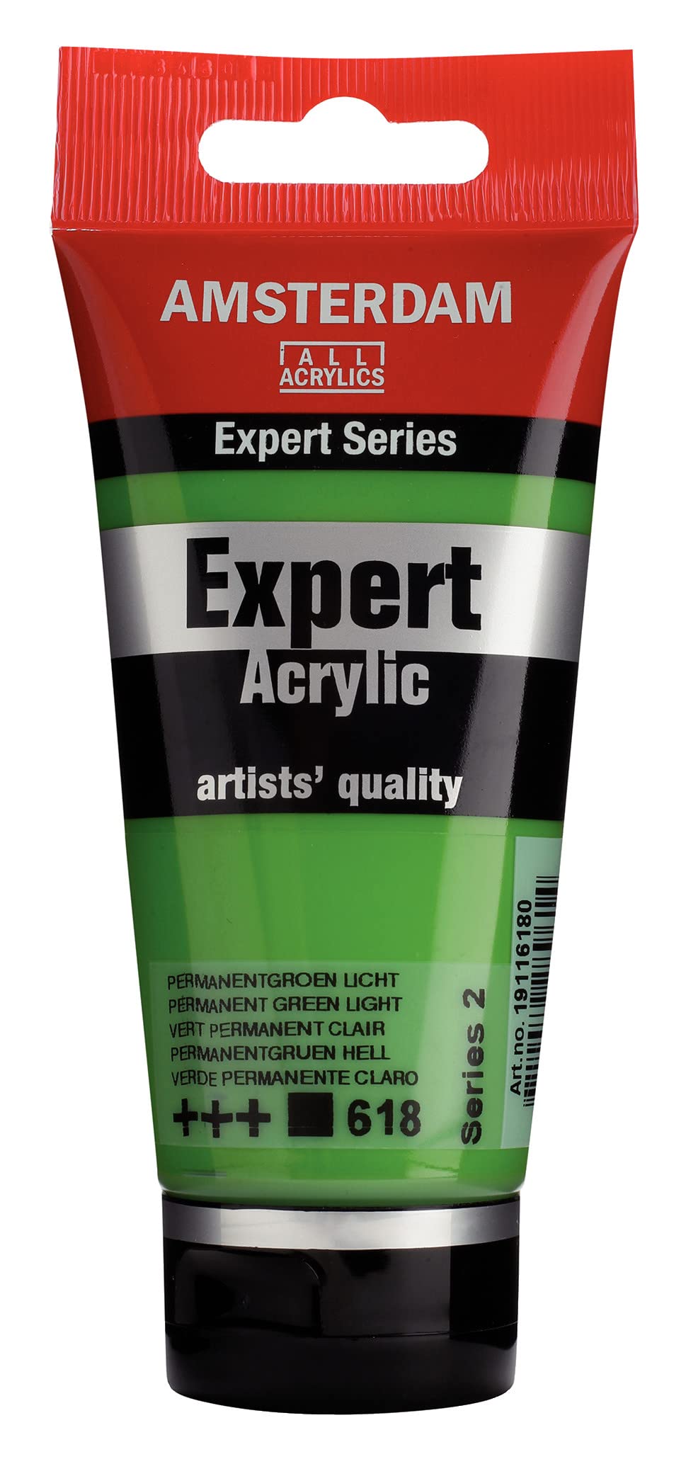 Amsterdam Expert Series Acrylic Paint - Permanent Green Light 618-75 ml Tube - Opaque Heavy Body Artist Quality with Excellent Lightfastness