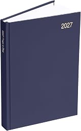 evelay 2027 Diary A4 A5 Page a Day Hardback Navy 70gsm Paper Ribbon Marker view 3