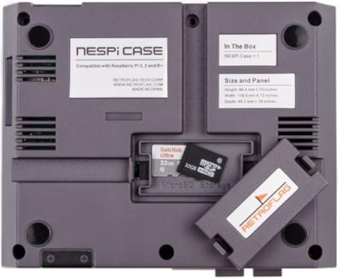 QKP Retroflag NESPi Estuche Diseñado para Raspberry Pi 3/2 / B +