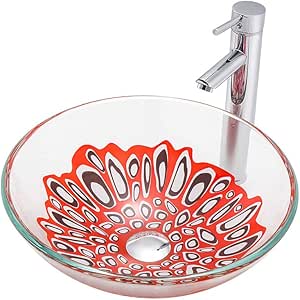 AKEYAY Lavabo del baño de Cromo Grifo Recta, baño Anillo de Montaje