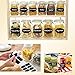 BANBLUE Acrylic Spice Rack Organizer - 5 Tiers Kitchen Seasoning Shelf Stand Holder ＆ Chalkboard Lables (40 pcs) Storage Stickers for Jars Jewelry Cosmetics Storage