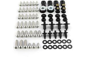 Xitomer Full Sets Fairing Bolts Kits, Fit for Ninja 650 ER-6F 2012 2013 2014 2015 2016, Mounting Kits Washers/Nuts/Fastenings/Clips/Grommets, Complete Boby Screws (Stainless Steel)
