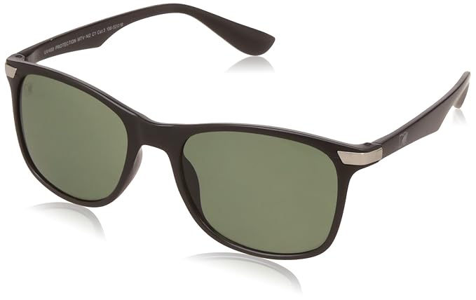 UV Protected Wayfarer Unisex Sunglasses - (MTV-142-C1W|52|Green Color)