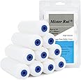 Mister Rui Foam Paint Roller, 10 Pack 4 Inch Small Paint Roller Covers, High Density Foam Paint Roller, Mini Rollers for Painting Walls, Cabinets, Cupboards, Doors