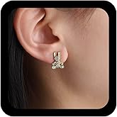 Xduargs Boho Crystal Rabbit Earrings Gold Rhinestone Rabbits Earring Vintage CZ Bunny Stud Earrings Animal Cute Bunny Statement Earring Jewelry for Women