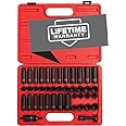 Sunex Tools 3342 3/8 Inch Drive Master Impact Socket Set, 42-Piece, SAE/Metric, 5/16" to 3/8"