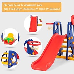 Costzon Toddler Long Slide Set, 3-in-1 Large