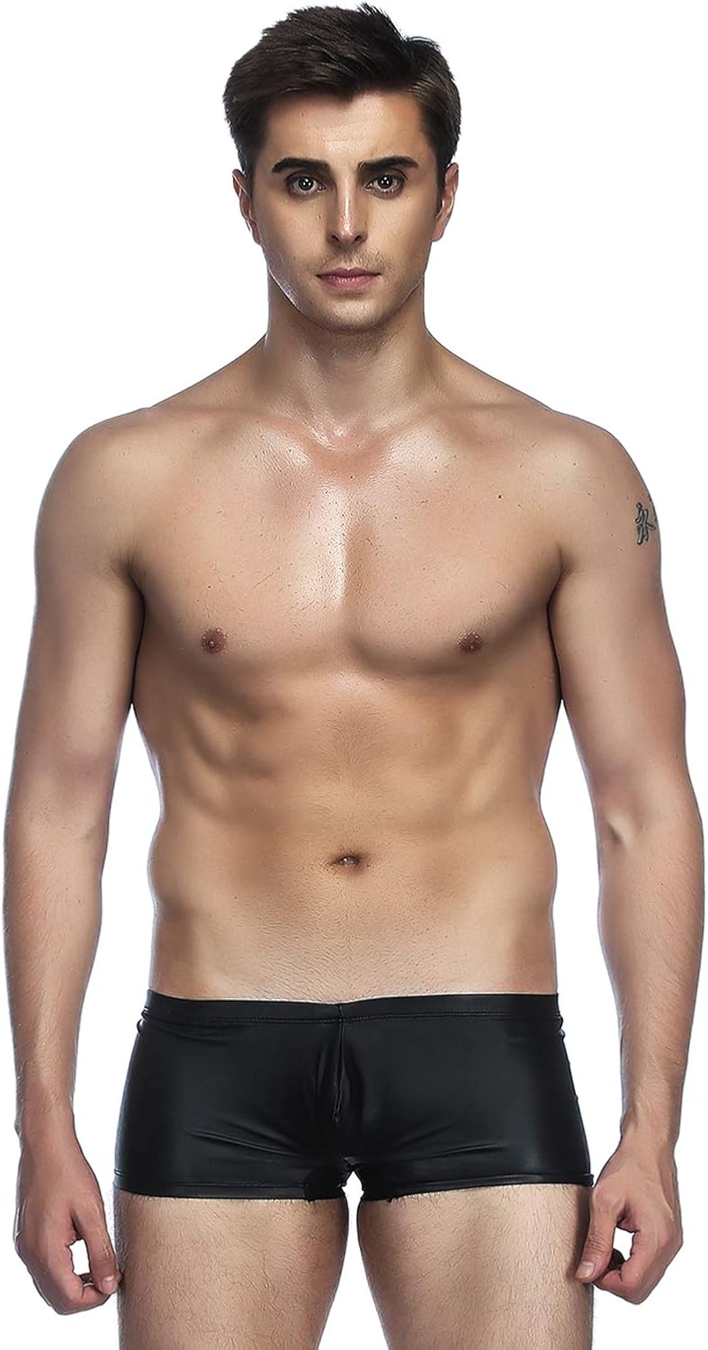 JQJPJOSIE Men's Plus Size Polyester Breathable Sexy Panties Black S/M/L