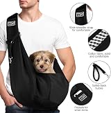 Adiwo Puppy Carrier Reversible Hands-Free Dog Sling for Small Medium Dogs view 3