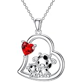 PROESS Sterling Silver Animals Necklace Cute Pendant Necklace for Couples Sister Daughter Mother Birthday Jewelry Gifts
