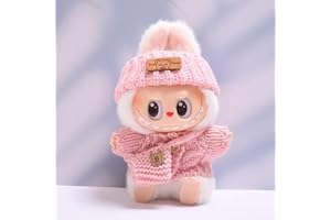 PONENEO Clothes for La bubu Fashion Garment Accessories, Cute Sweater Suitable for 6.69inch (17cm) Doll Soft Cotton Clothing Replacement(No Doll) (PinkA)