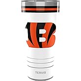 Tervis Traveler NFL Cincinnati Bengals - Arctic Triple Insulated Tumbler Travel Cup Keeps Drinks Cold & Hot, 30oz, Stainless Steel
