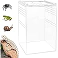 Smartang Jumping Spider Enclosure with Magnetic Button,6 * 6 * 9" Thickened Tarantula Reptile Enclosure，One-Piece Acrylic Reptile Terrariums for Praying Mantis,Tarantula,Isopod Enclosure