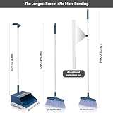 SDARISB Broom Dustpan Set with 127 cm Extendable Handle Rotatable Head view 2