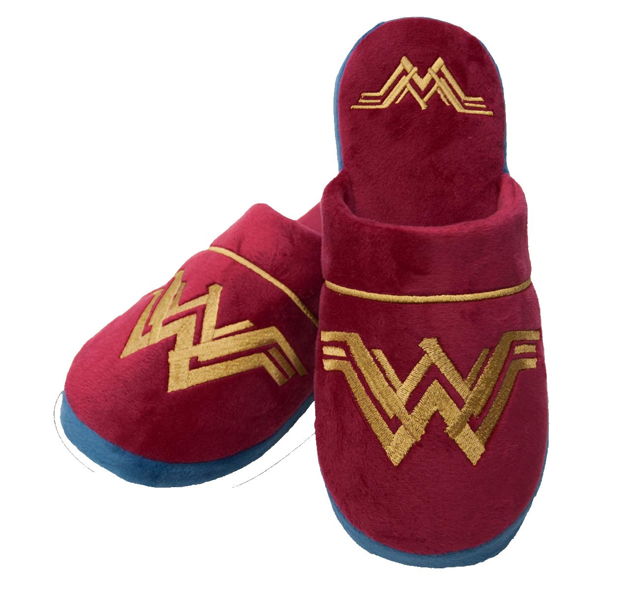 Groovy Uk DC Comics Wonder Women's Mule Slippers, 5/7 UK, Blue/Red/Yellow