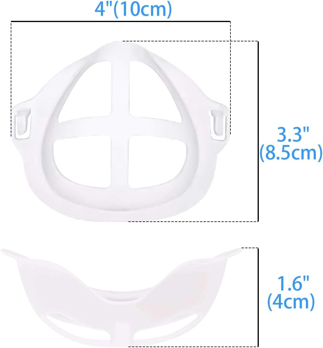 [10PCS]3D Face Bracket Internal Support Frame, Face Inner Support Frame Bracket, Reusable Lipstick Protector Protection for Adults, Clear - - 
