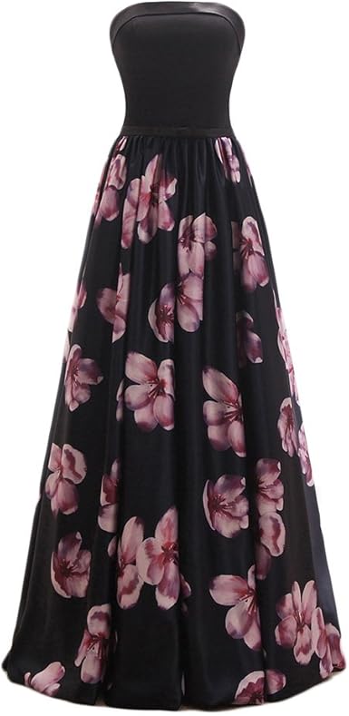 flower print prom dress