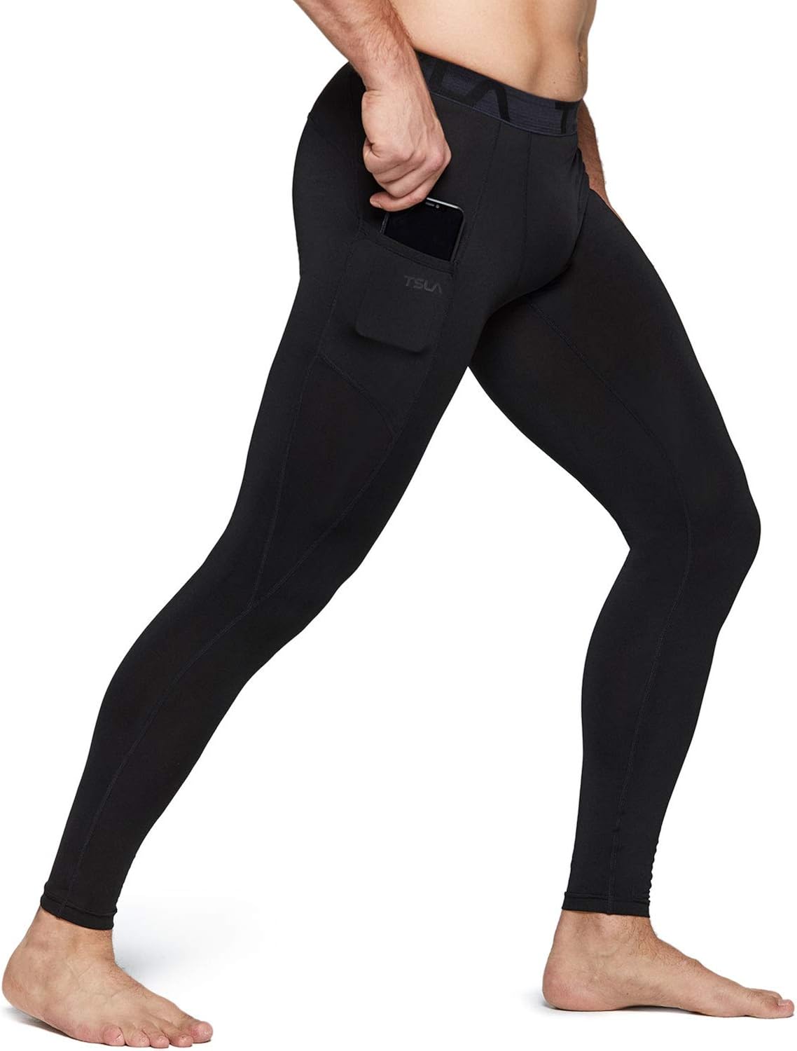 TSLA 1, 2 or 3 Pack Men's UPF 50+ Compression Pants, UV/SPF Running Tights, Workout Leggings, Cool Dry Yoga Gym Clothes : Clothing