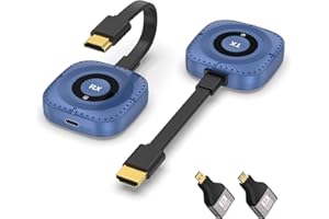 LZLOO Wireless HDMI Transmitter and Receiver 4K Decode 165FT/50M, HDMI Wireless Transmitter and Receiver Native 1080P Output Video and Audio to Monitor/TV/Projector from Laptop/TV Box Inalambrico