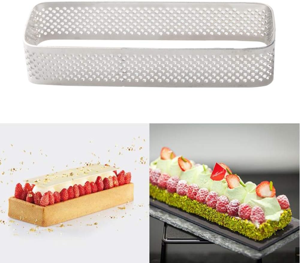 Escolourful Cake Mousse Mould Stainless Steel Cake Ring Seamless Rectangular Baking Cake Decor Mold Ring Baking Pans