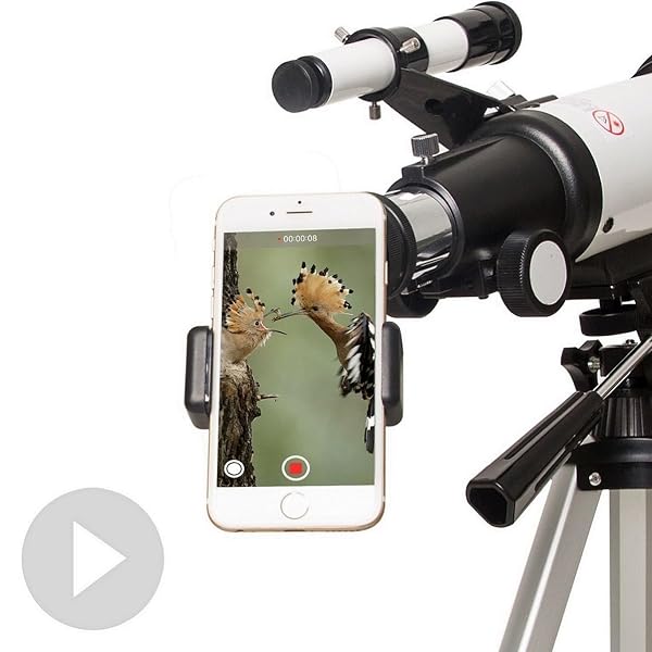 GSKYER TELESCOPE, 70MM APERTURE 400MM AZ MOUNT ASTRONOMICAL REFRACTING TELESCOPE FOR KIDS BEGINNERS – TRAVEL TELESCOPE WITH CARRY BAG, PHONE ADAPTER AND WIRELESS REMOTE.