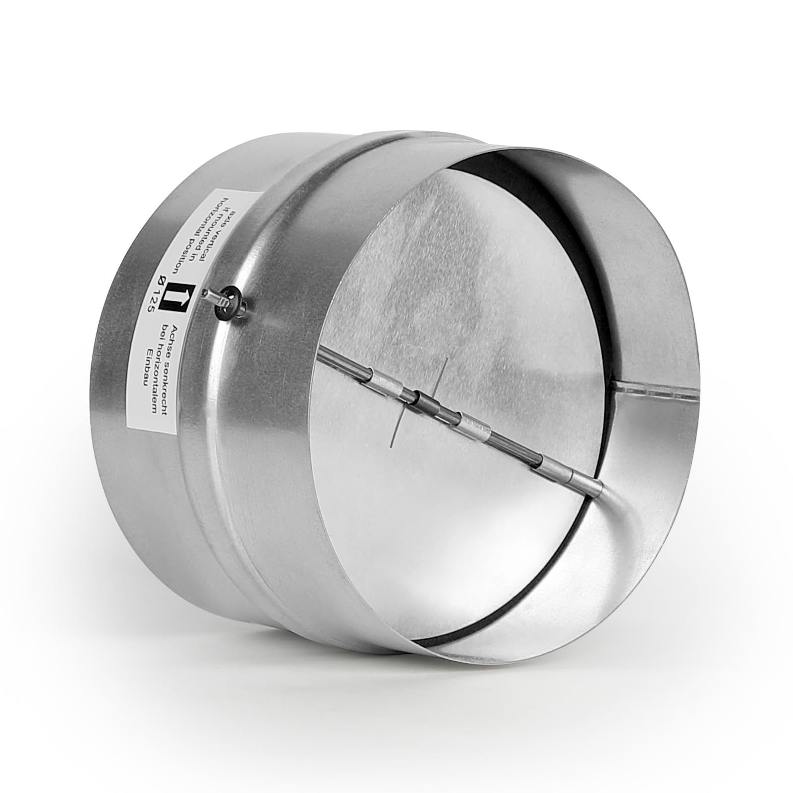 LALAGO Ventilation Grille with Automatic Backflow Flap Diameter 125 mm
