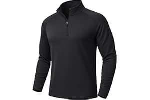 MAGCOMSEN Men's Long Sleeve Sun Shirts UPF 50+ Tees 1/4 Zip Up Fishing Running Rash Guard T-Shirts Outdoor Shirt