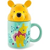 Disney Winnie the Pooh Ceramic Mug With Sculpted Topper | Large Coffee Cup For Tea, Espresso, Cocoa | Holds 18 Ounces