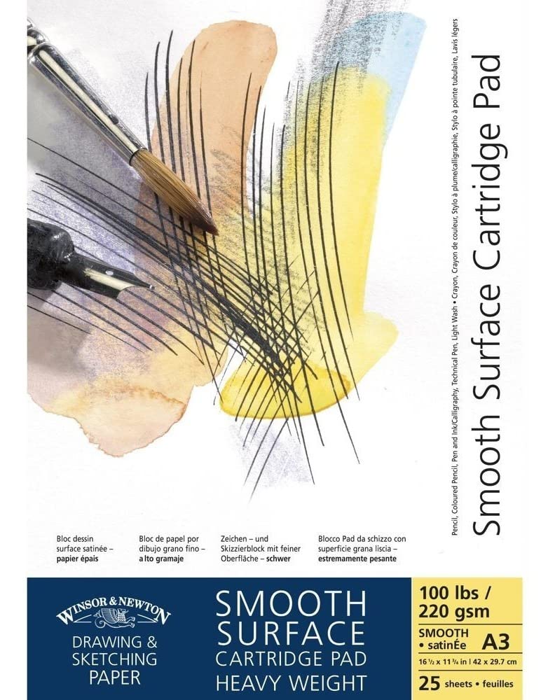 Winsor & Newton Drawing pad, paper, A5 25 sheets, DIN A5, smooth surface 220 g/m², 25