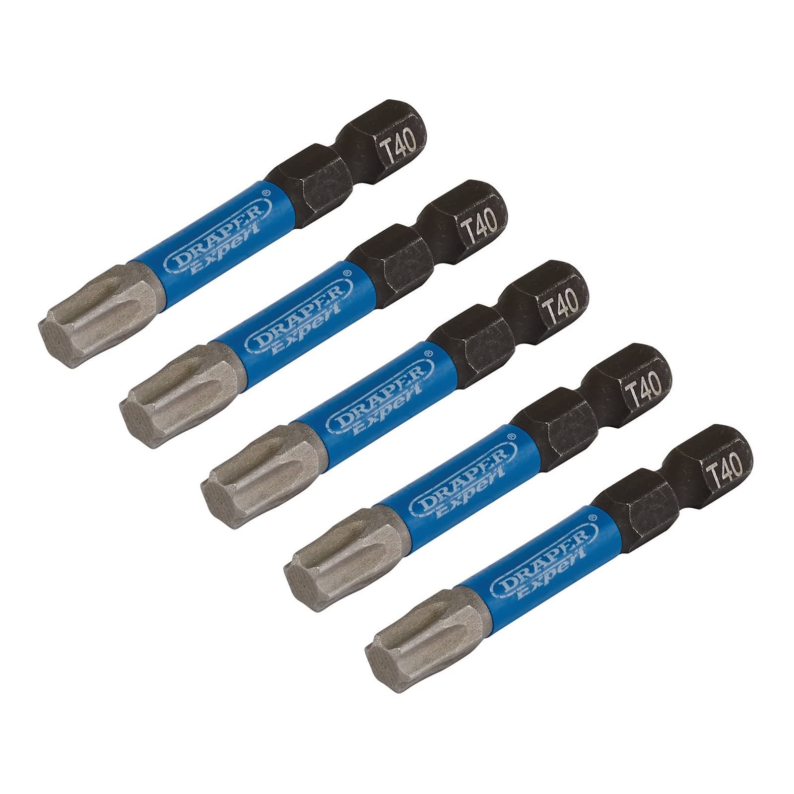 Draper 05672 TX-Star Impact Screwdriver Bits, T40 x 50mm (Pack of 5)