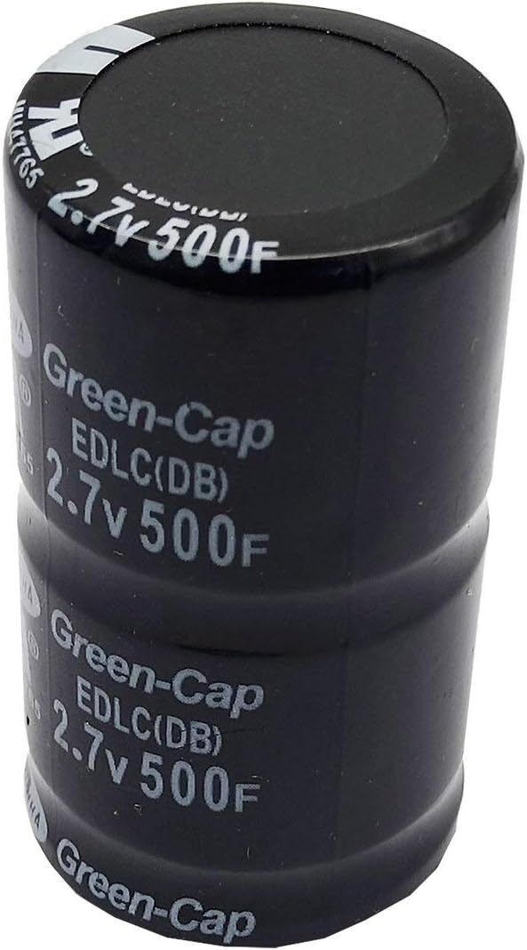 Noradtjcca 1/2/6/10x Black 2.7V Farad Capacitor 500F 35x60mm Super 2.7V 500F Capacitor Super Capacitor 2.7V 500F Ultra Capacitor