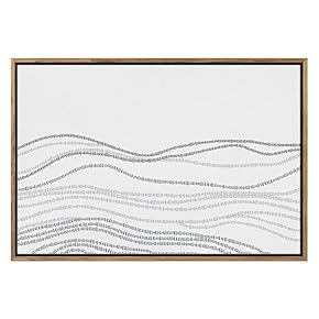 SIGNWIN Framed Canvas Print Wall Art Rolling Waves...