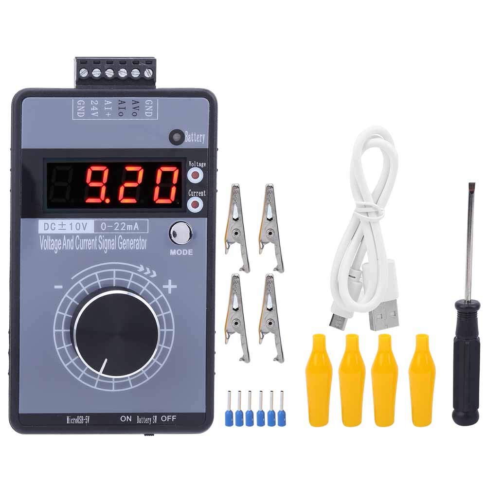 Voltage Current Generator, Hanheld 0‑10V 0‑22mA Digital Generator Adjustable Current Voltage Analog Simulator