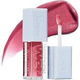 Kosas Wet Lip Oil Gloss - Hydrating Lip Plumping Treatment with Hyaluronic Acid & Peptides, Non-Sticky Finish (Malibu)