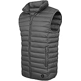 Xsylxgc Men's Lightweight Puffer Vest Water-Resistant Golf Outdoor Winter Sleeveless Puffer Vest